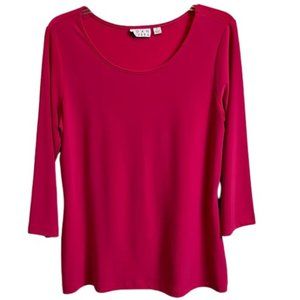 Joan Rivers Pink Stretchy Top Size Small Could fit up to Large